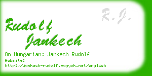 rudolf jankech business card